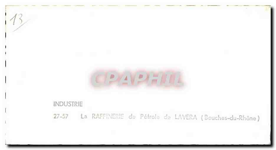Industrie - La Raffinerie de Petrole de Lavera Petrole Oil - CPSM  — Rückseite