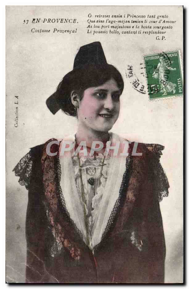 Fantaisie - Femme - Folklore - En Provence - Costume Provencal - - CPA 