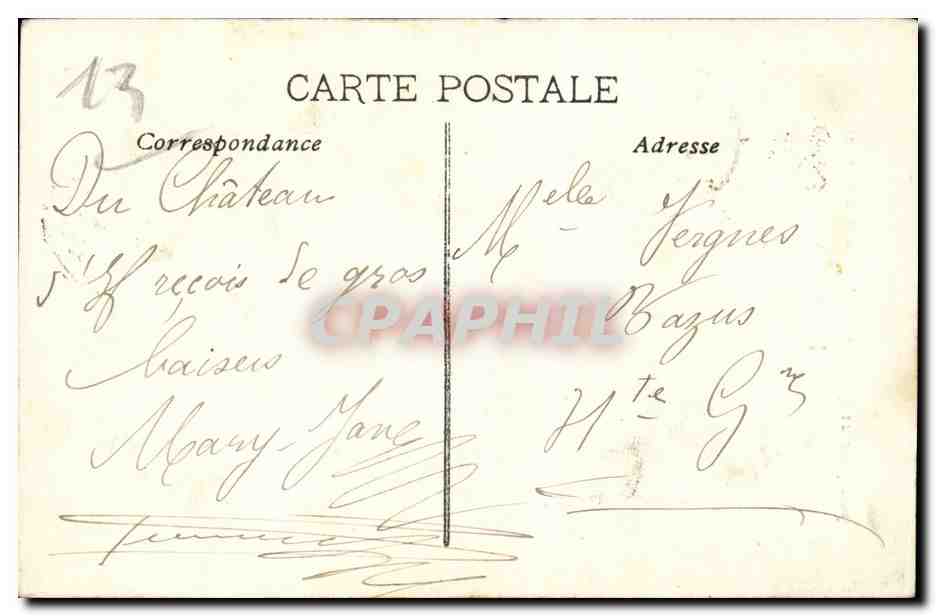 Marseille Chateau d'If - Collection - CPA  — Rückseite