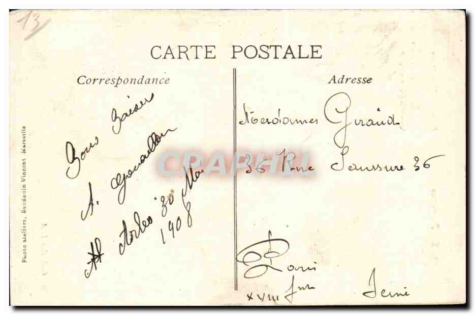 Folklore - Costumes - En Provence - Femme - CPA  — Verso