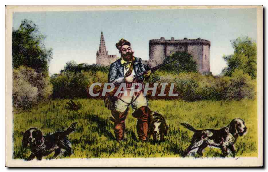 Jäger mit Hunden — Schloss Tartas — Verlag nicht sichtbar
