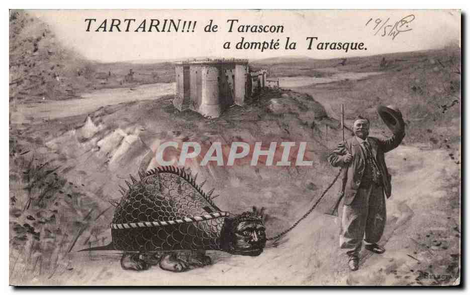 Tartarin de Tarascon — a dompté la Tarasque — éditeur Bélaït, n° 19/51R