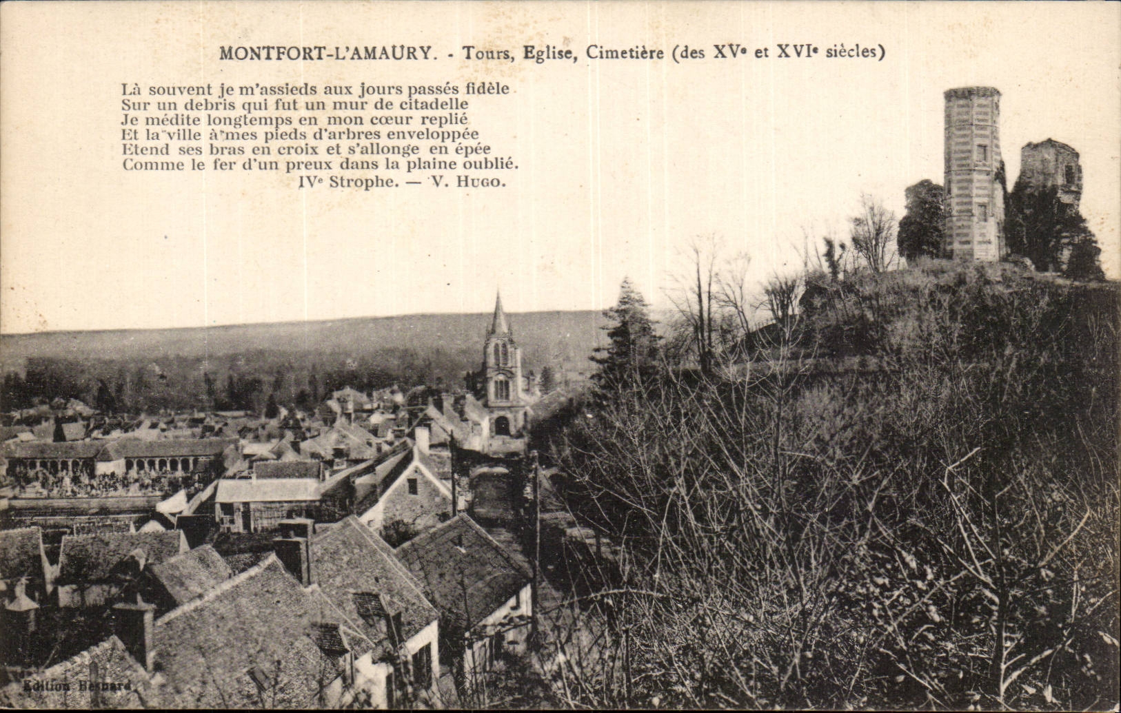 Montfort-l'Amaury — Tours, Église, Cimetière (des XVᵉ et XVIᵉ siècles) — Éditions Bernard