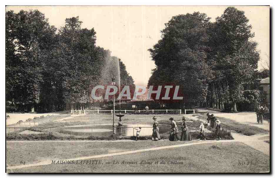Maisons Laffitte - Les Avenues du Chateau Animee - CPA 