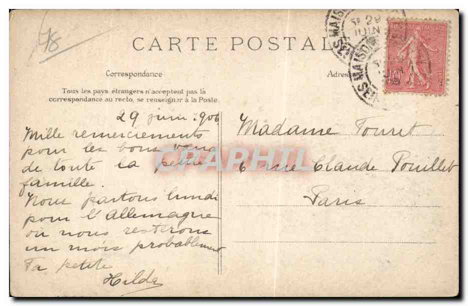 Vesinay - Pont Talma dans le Parc - CPA  — Verso