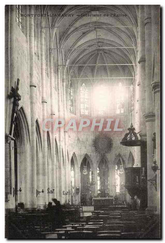 Montfort-l'Amaury — Intérieur de l'Église — Éditeur non identifié