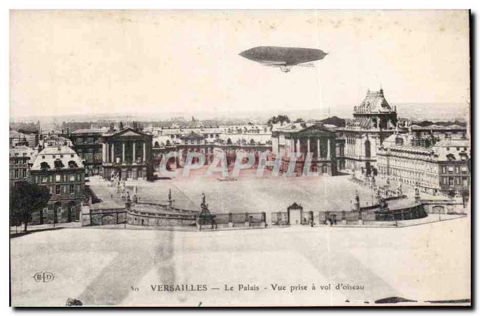 Versailles — Le Palais — Vue prise à vol d’oiseau