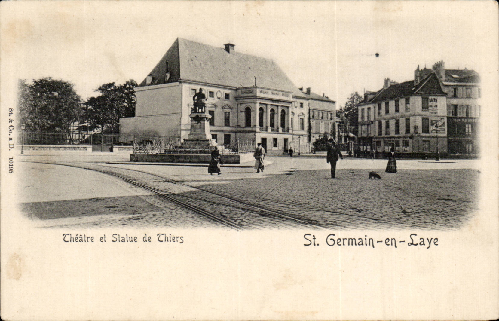 St Germain en Laye - Theatre et Statue de Thiers - CPA 