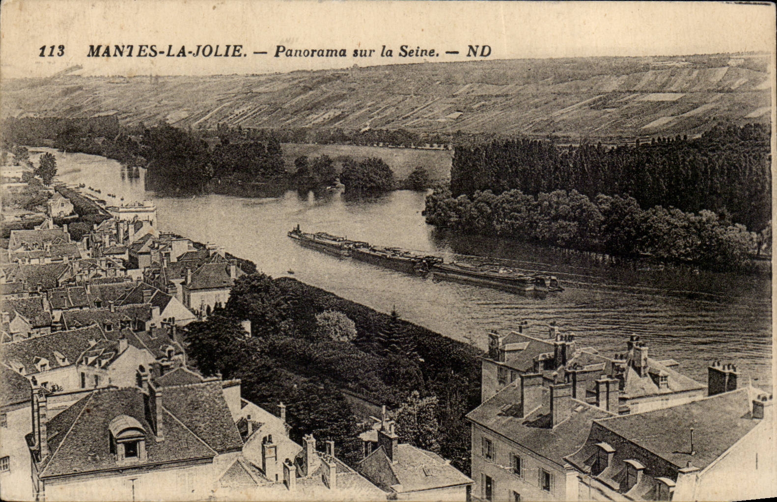 MANTES-LA-JOLIE — Panorama sur la Seine — ND
