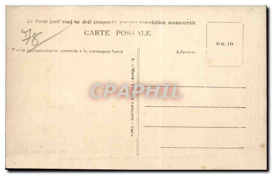 Pontchartrain (S.-et-O.) — Ein Eckbereich des Parks des Schlosses Pontchartrain — Édit. Jaques, Toulouse — Rückseite
