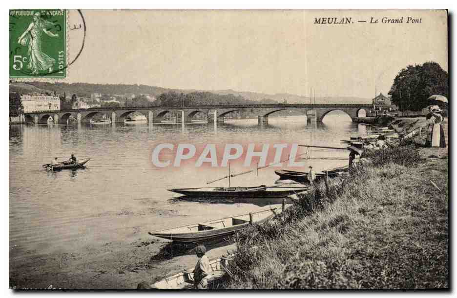 Meulan - Le Grand Pont - CPA 