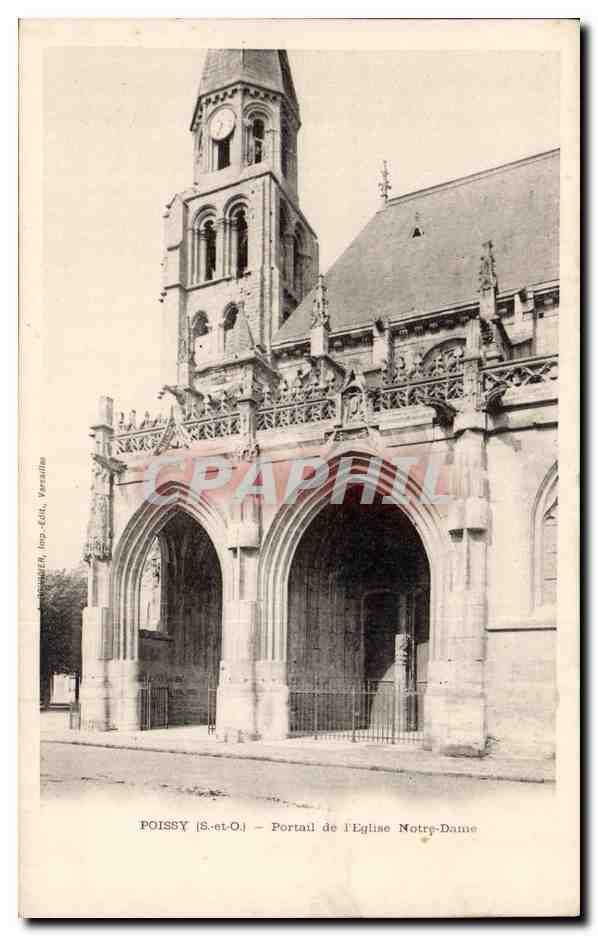 Poissy - Portail de l'Eglise Notre Dame - CPA 