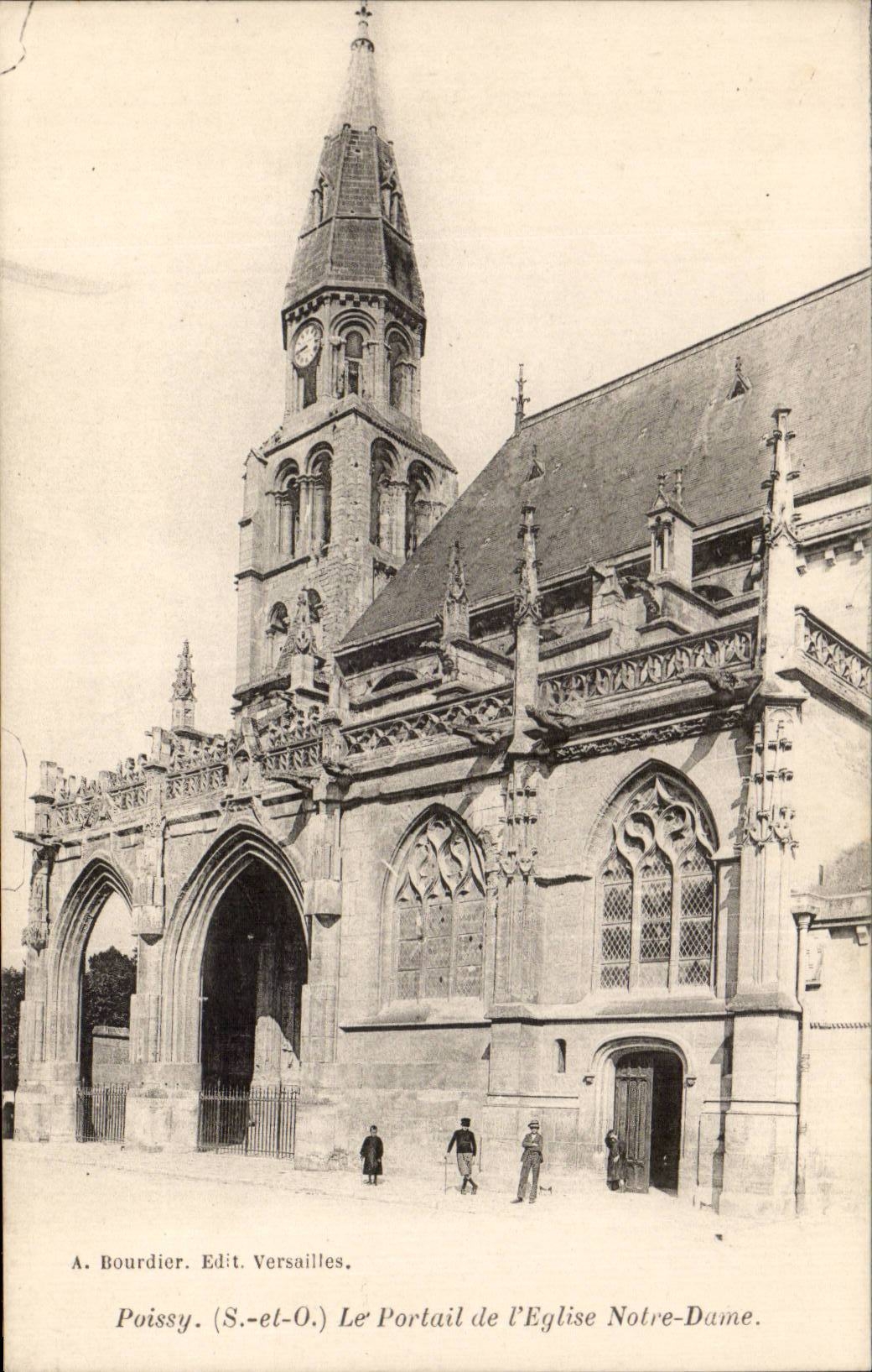Poissy - Portail de l'Eglise Notre Dame - CPA 