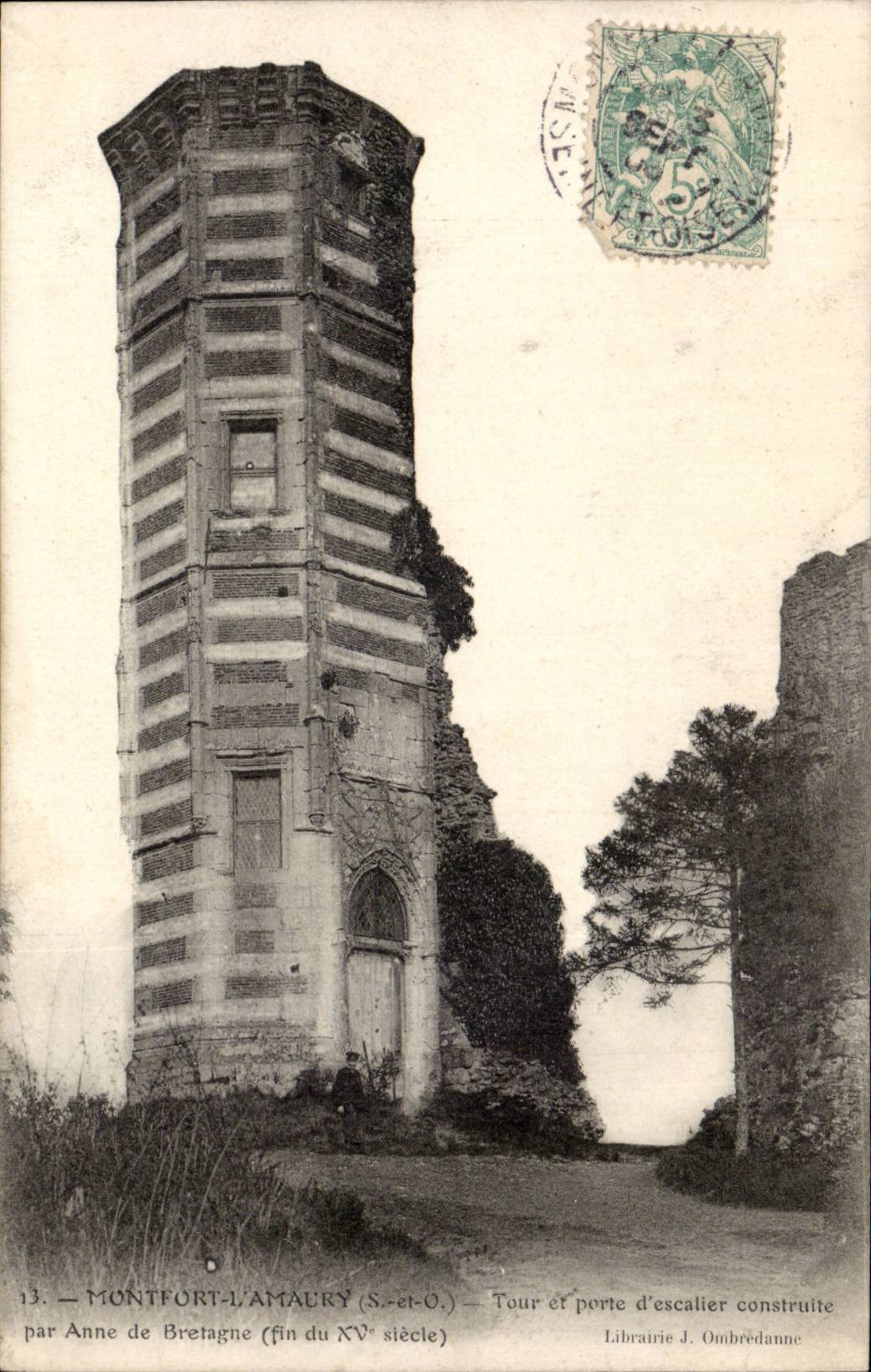 Montfort L'Amaury - Tour et Porte d'escalier - CPA 