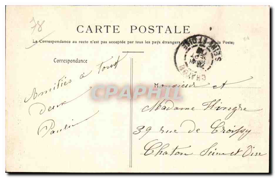 Montfort L'Amaury - Tour et Porte d'escalier - CPA  — Rückseite