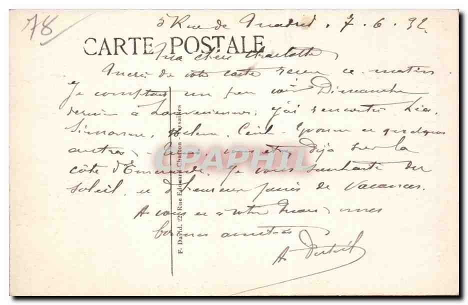 Louveciennes- Pavillon de la Duc Barry - CPA  — Back