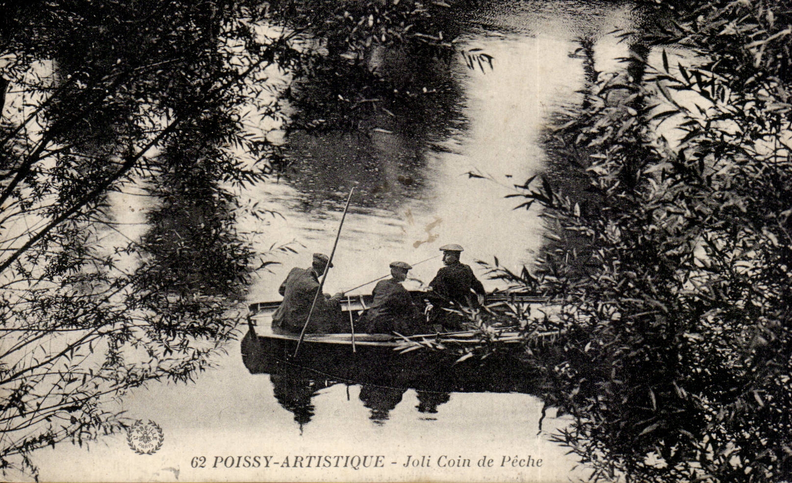 Poissy Artistique - Joli Coin de Peche - fishing - CPA 