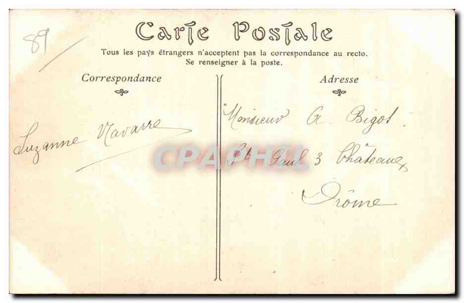 Auxerre - L'Eglise Saint Germain - CPA  — Rückseite