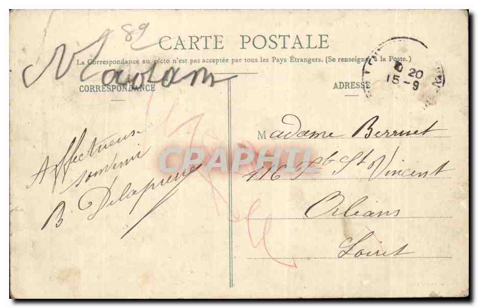 Villeneuve de l'Archeveque - Chateau de Foissy - CPA  — Back