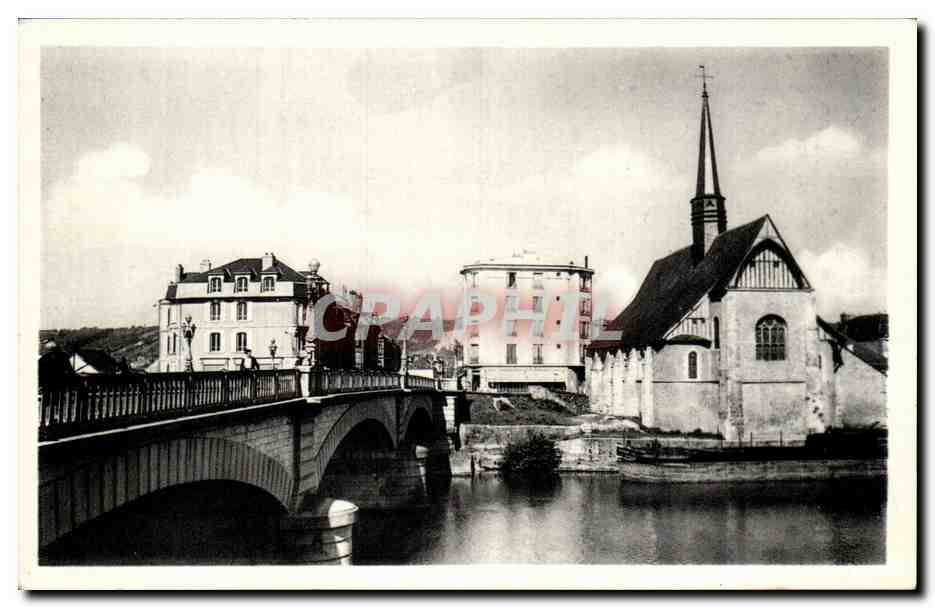 Sens — Le Pont et l'Église St-Maurice — Les Arts Photomécaniques, Paris