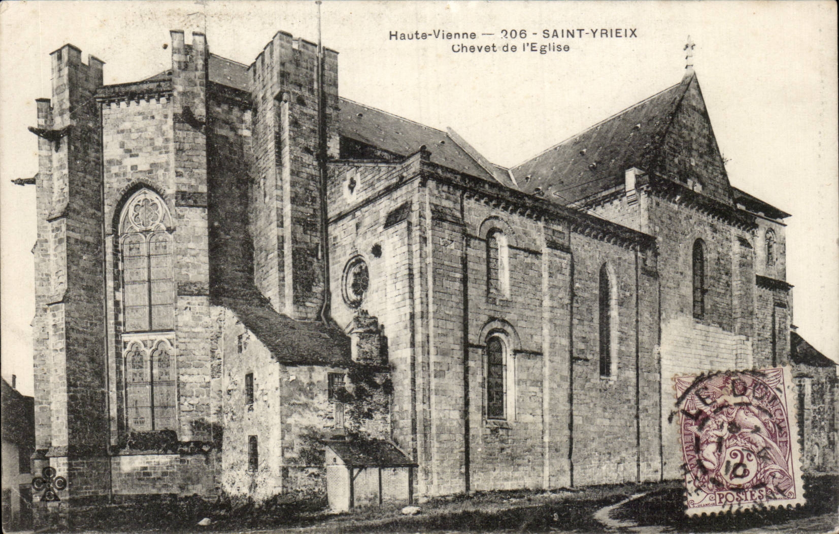 Saint Yrieix - Chevet de l'Eglise - CPA 