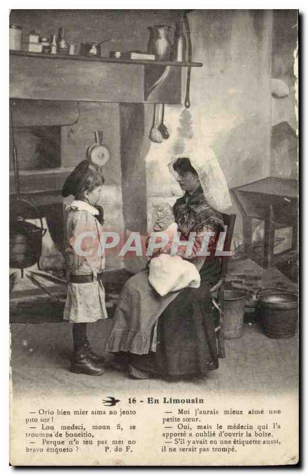 Folklore - Costumes - En Limousin - enfant - CPA 