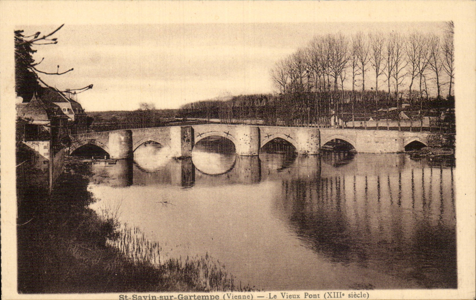 Saint Sarvin sur Gartempe - Le Vieux Pont - CPA 