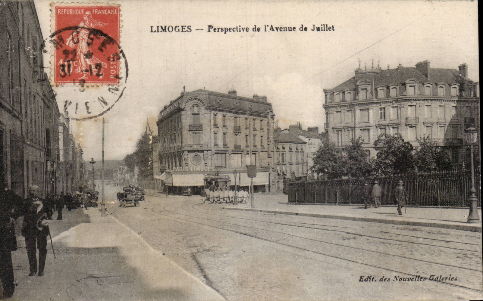 Limoges — Perspective de l'Avenue de Juillet — Edit. des Nouvelles Galeries