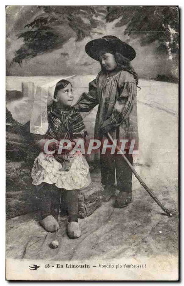 Folklore - Costumes - En Limousin - Enfants - CPA 