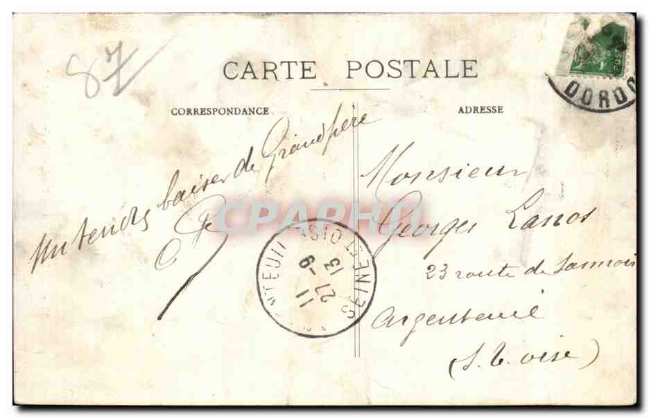 Folklore - Costumes - En Limousin - Enfants - CPA  — Verso