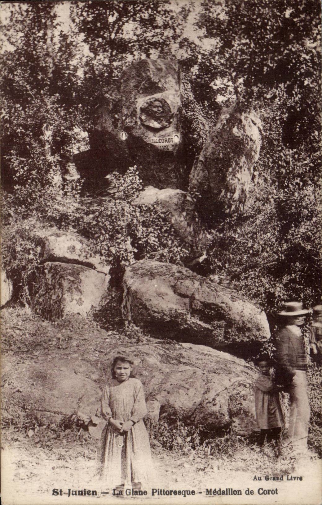 Saint Junien - Medaillon de Corot - enfant - CPA 