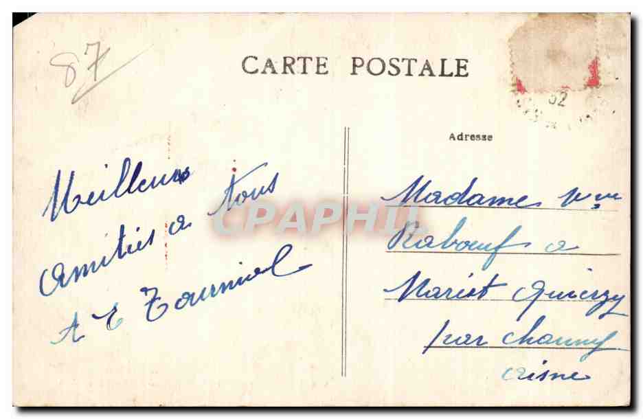 Folklore - Costumes - La Bouree Limousin - La Ritournelle - La Danse CPA  — Rückseite