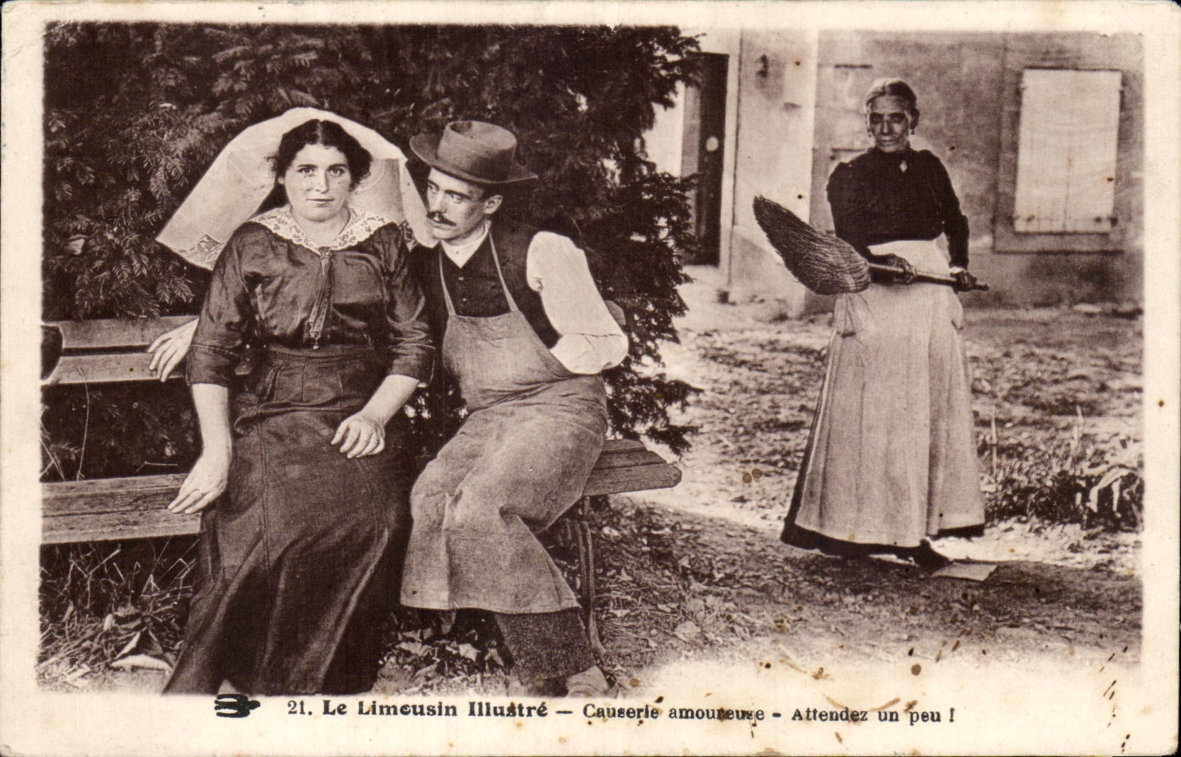 Folklore - Costumes - Le Limousin Illustre - Causerie Amoureuse CPA 