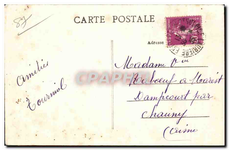 Folklore - Costumes - Le Limousin Illustre - Causerie Amoureuse CPA  — Verso