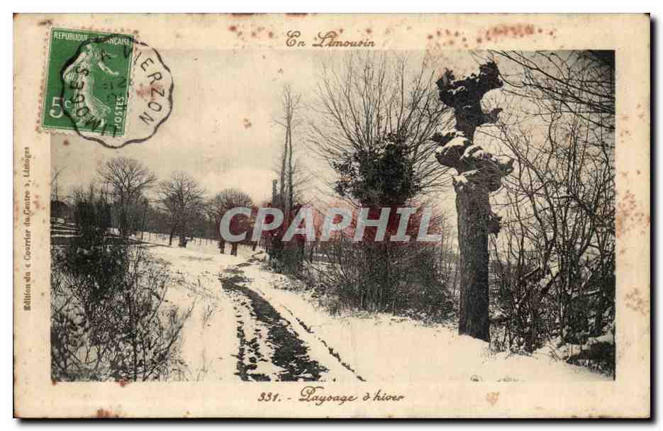 En Limousin — Paysage d'hiver — Éditions « Courrier du Centre », Limoges, n° 331