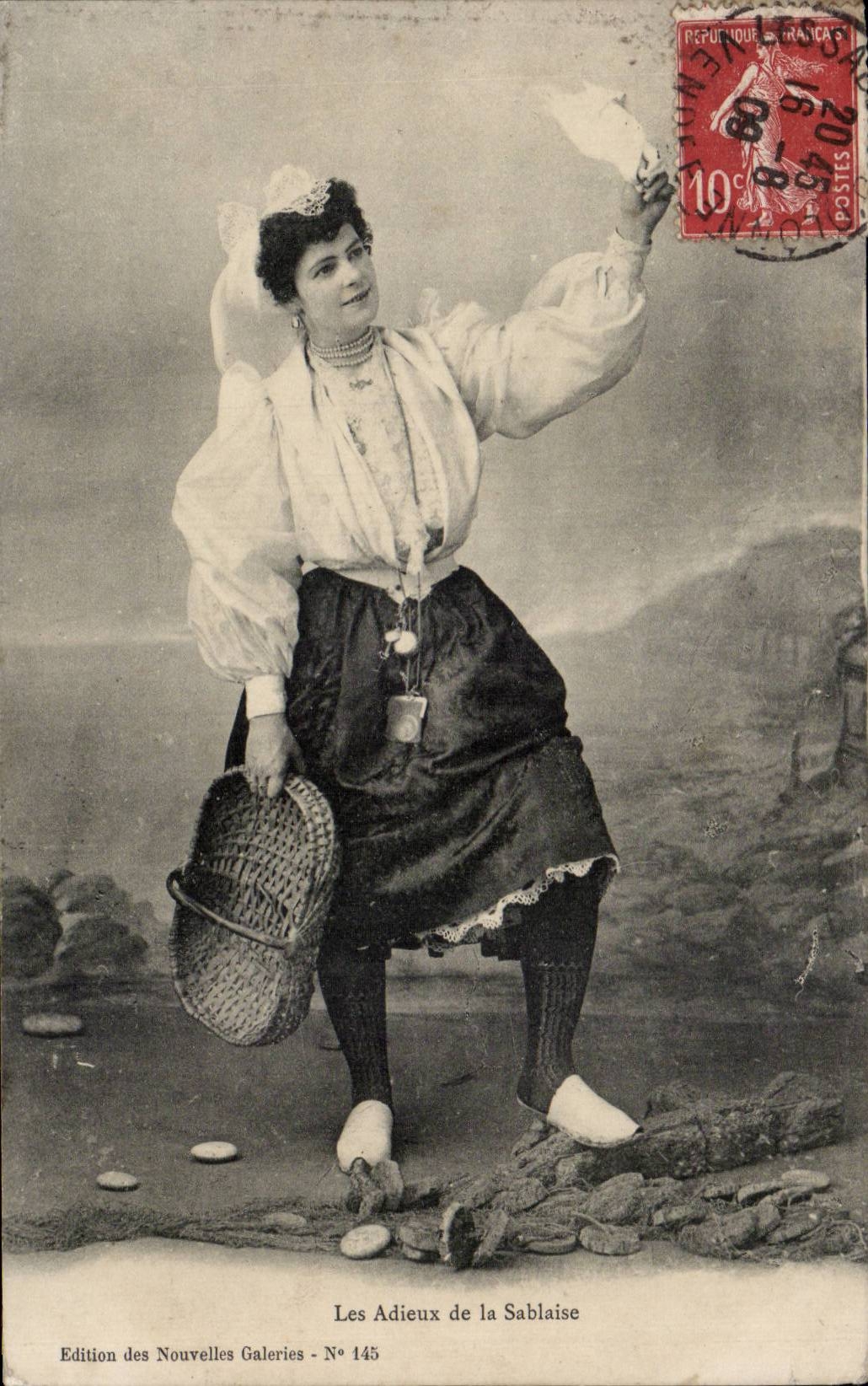 Folklore - Costumes - Les Adieux de la Sablaise - Femme - CPA 