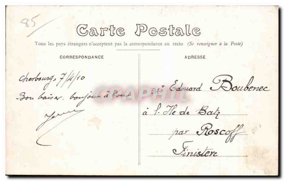 Folklore - Costumes - Les Sables d'Olonne - ane - donkey - femme - CPA  — Verso