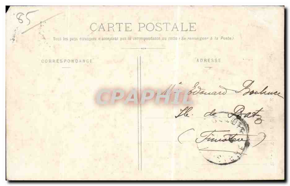 Deux jeunes femmes aux Sables-d'Olonne — éditeur A. Duelos, Nantes, n° 824 — Verso