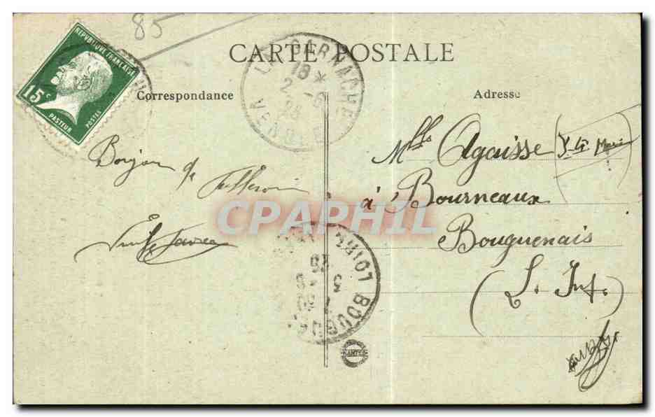 CPA Aux marais vendeens Femmes Costume Coiffe — Verso