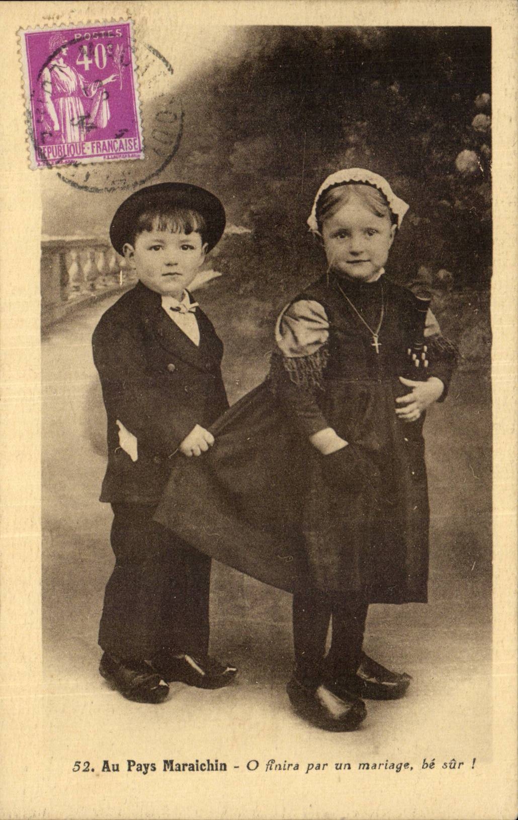 Deux enfants — Pays Maraichin — J. Nozais, éditeur, n°52