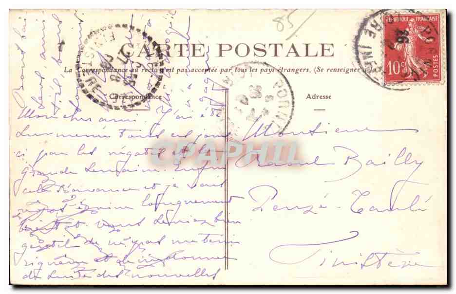 CPA Noirmoutier Le bois de la Chaise Etude d'arbres — Rückseite