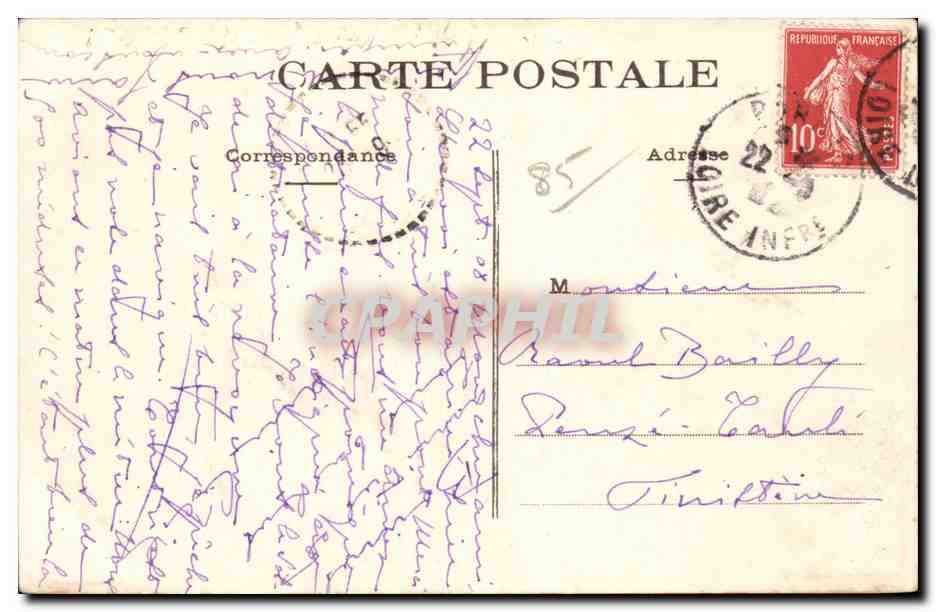 CPA Noirmoutier Rochers de St Pierre Effet de vague — Rückseite