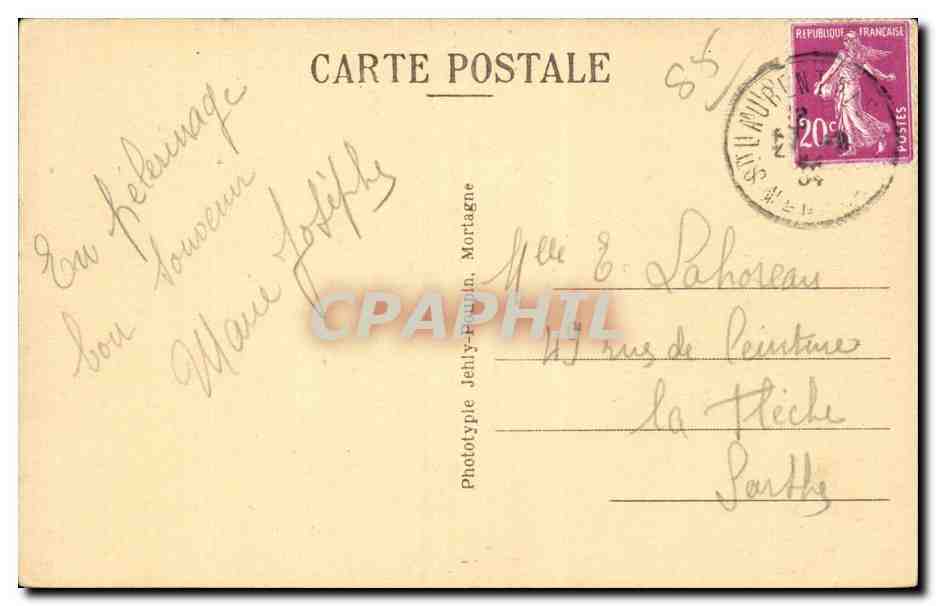 CPA Saint Laurent sur Sevre Viaduc de Barbin sur la Sevre Ligne de Fontenay a Cholet Moutons — Rückseite