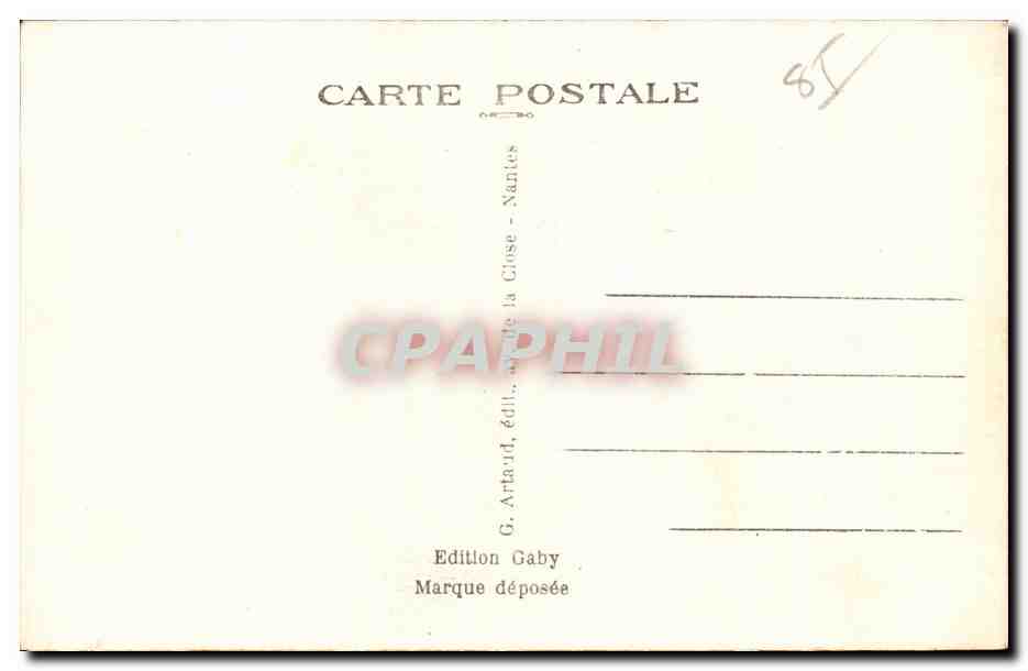 CPA Costume sablais Folklore Enfant — Verso
