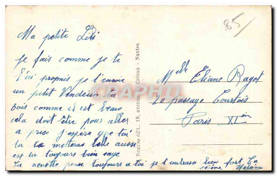 CPA au pays Maraichin Folklore Enfants — Rückseite