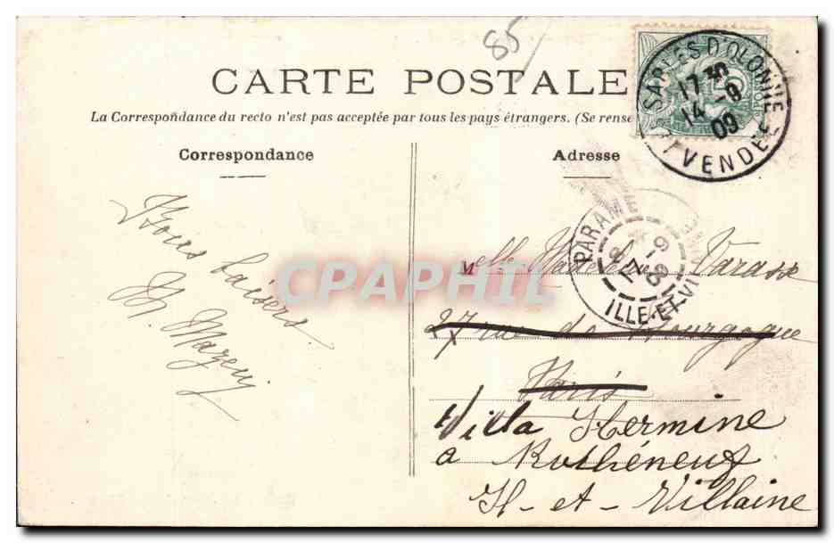Les Sables-d'Olonne — La pleine Mer. — Édition Bollanger, Sables-d'Olonne — Reverso