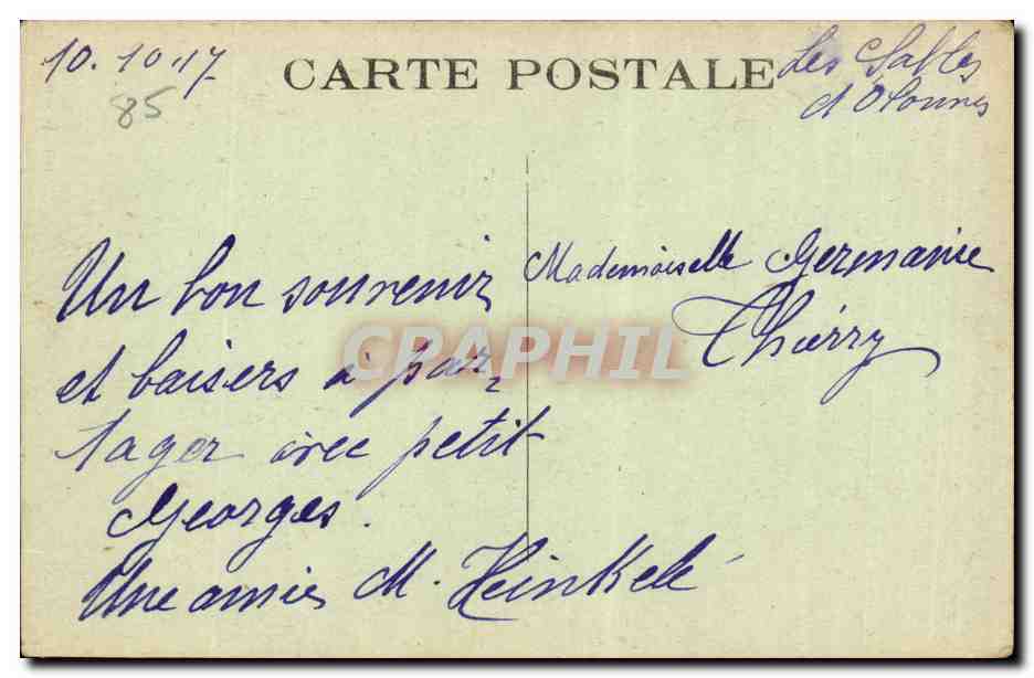Les Sables-d'Olonne — Les baigneuses sont reçus avec des baisers — Vassellien, Nantes — Verso