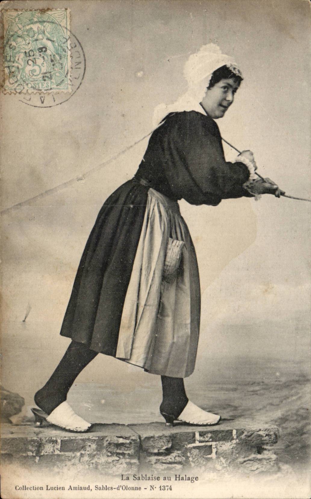 La Sablaise au Halage — Sables-d'Olonne — Collection Lucien Amiaud, N° 1374
