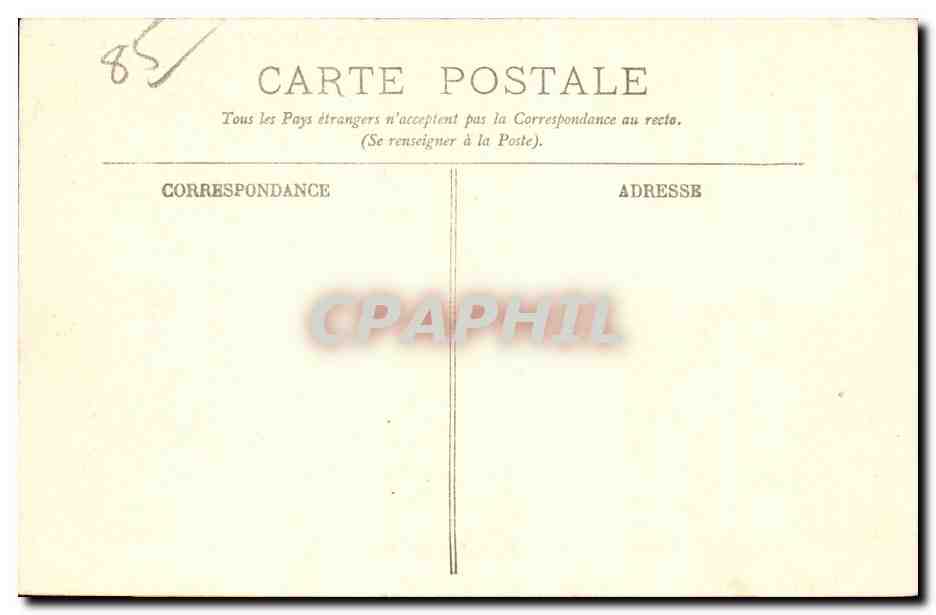 CPA Les Sables D'olonne La plage Station d'anes Ane Donkey Mule — Verso