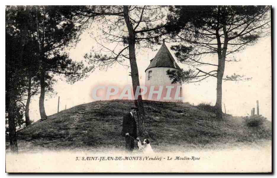 CPA Saint Jean de Monts Le moulin rose Windmill